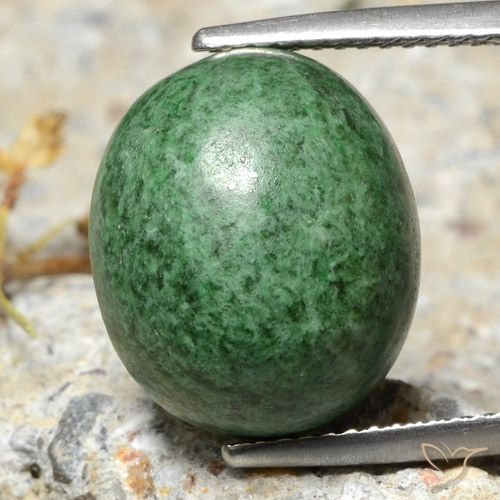 12.36ct Natürlicher Mittelgrün Mawsitsit, Oval, Lichtundurchlässig