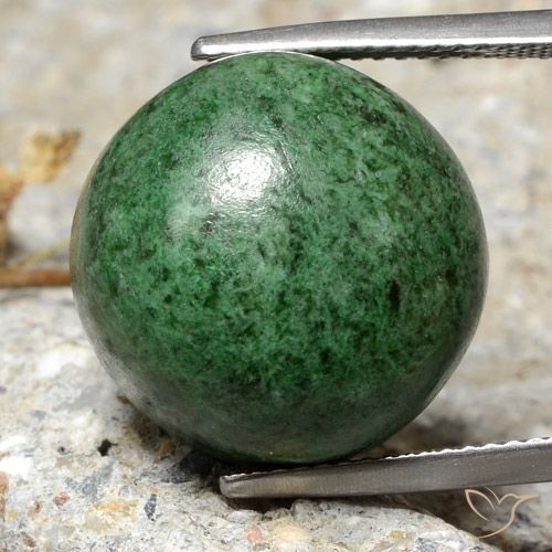 23.78ct Natürlicher Mittelgrün Mawsitsit, Runden, Lichtundurchlässig