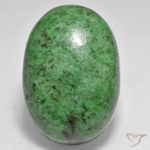33.92ct Natürlicher dunkelgrün Mawsitsit, Oval, Lichtundurchlässig