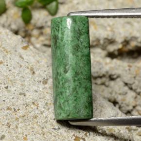 3,17 ctw natürlicher grüner Maw-sit-sit, Baguette, Lichtundurchlässig