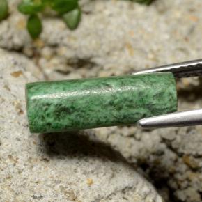 3,17 ctw natürlicher grüner Maw-sit-sit, Baguette, Lichtundurchlässig