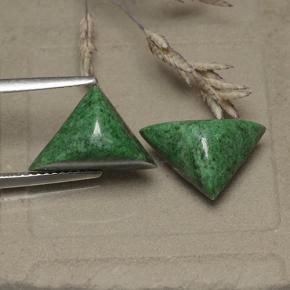 7,46 ct natürliche grüner Maw-sit-sit-Edelsteine, Trillion, Lichtundurchlässig