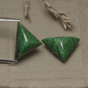 7,46 ct natürliche grüner Maw-sit-sit-Edelsteine, Trillion, Lichtundurchlässig