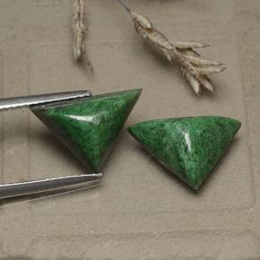 7,46 ct natürliche grüner Maw-sit-sit-Edelsteine, Trillion, Lichtundurchlässig
