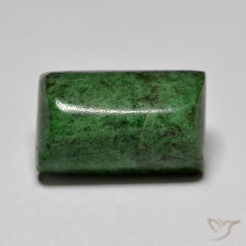 11.12ct Natürlicher dunkelgrün Mawsitsit, Baguette, Lichtundurchlässig
