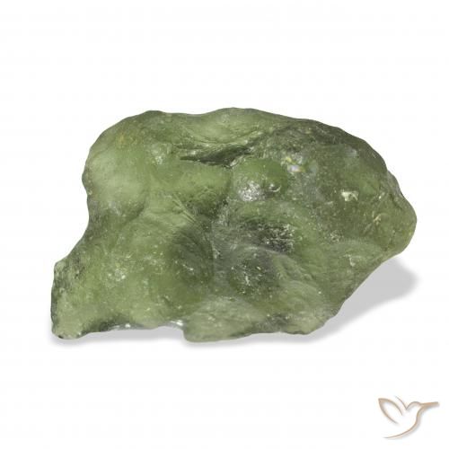 12.24ct Natürlicher Warmes Grün Moldavit, Fantasie, Lichtdurchlässig