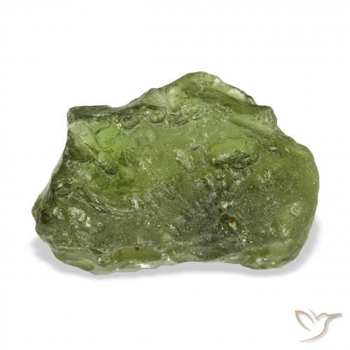 11.68ct Natürlicher Warmes Grün Moldavit, Fantasie, Lichtdurchlässig