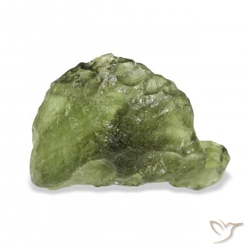 10.77ct Natürlicher Warmes Grün Moldavit, Fantasie, Lichtdurchlässig