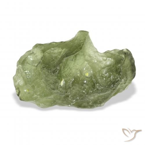 9.84ct Natürlicher Mittelgrün Moldavit, Fantasie, Lichtdurchlässig