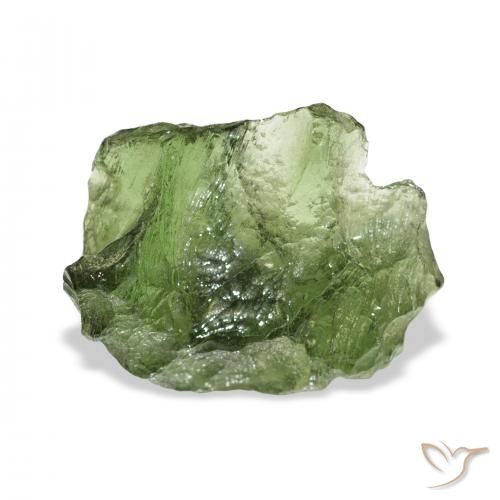 8.87ct Natürlicher Mittelgrün Moldavit, Fantasie, Lichtdurchlässig