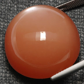 52,80 ctw natürlicher orangefarbener Mondstein, Rundschliff, Lichtundurchlässig
