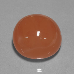 25,39 ctw natürlicher orangefarbener Mondstein, Rundschliff, Lichtundurchlässig