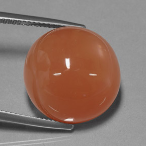 25,39 ctw natürlicher orangefarbener Mondstein, Rundschliff, Lichtundurchlässig