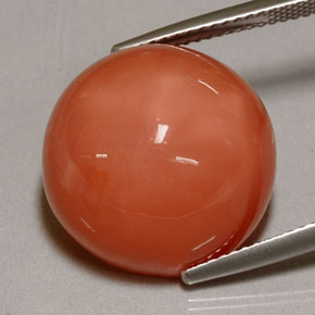 20,38 ctw natürlicher orangefarbener Mondstein, Transparent, Transparent / Lichtdurchlässig