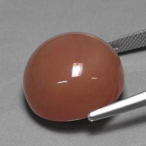17,08 ctw natürlicher orangefarbener Mondstein, Rundschliff, Lichtundurchlässig