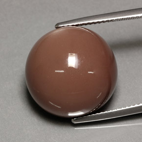 23,20 ctw natürlicher brauner Mondstein, Rundschliff, Lichtundurchlässig