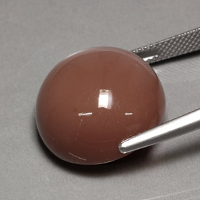 24,39 ctw natürlicher orangefarbener Mondstein, Rundschliff, Lichtundurchlässig