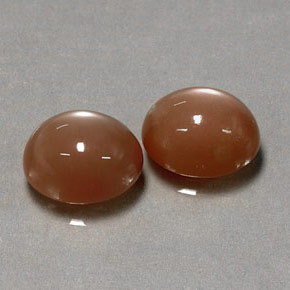  ct natürliche orangefarbener Mondstein-Edelsteine, Oval Schliff, Lichtdurchlässig