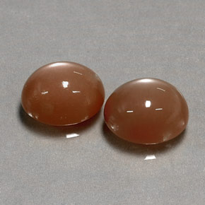  ct natürliche orangefarbener Mondstein-Edelsteine, Oval Schliff, Lichtdurchlässig