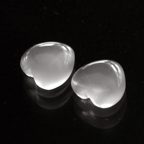  ct natürliche weißer Mondstein-Edelsteine, Herzform, Transparent