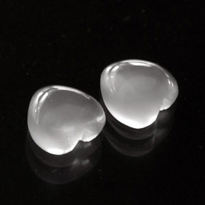  ct natürliche weißer Mondstein-Edelsteine, Herzform, Transparent
