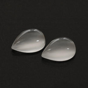  ct natürliche weißer Mondstein-Edelsteine, Transparent, Transparent / Lichtdurchlässig