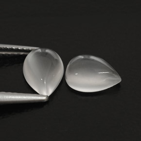  ct natürliche weißer Mondstein-Edelsteine, Transparent, Transparent / Lichtdurchlässig