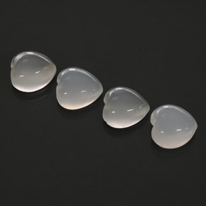  ct natürliche weißer Mondstein-Edelsteine, Transparent, Transparent / Lichtdurchlässig