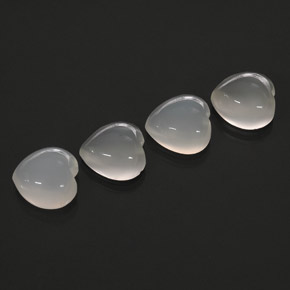  ct natürliche weißer Mondstein-Edelsteine, Transparent, Transparent / Lichtdurchlässig