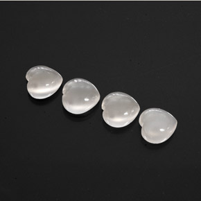 ct natürliche weißer Mondstein-Edelsteine, Transparent, Transparent / Lichtdurchlässig