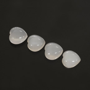  ct natürliche weißer Mondstein-Edelsteine, Transparent, Transparent / Lichtdurchlässig
