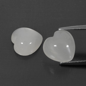  ct natürliche weißer Mondstein-Edelsteine, Transparent, Transparent / Lichtdurchlässig