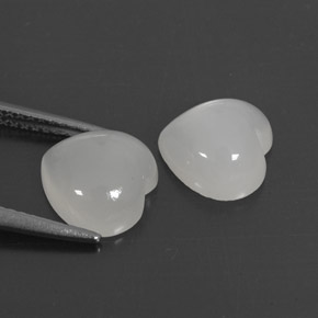  ct natürliche weißer Mondstein-Edelsteine, Transparent, Transparent / Lichtdurchlässig