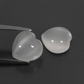  ct natürliche weißer Mondstein-Edelsteine, Transparent, Transparent / Lichtdurchlässig