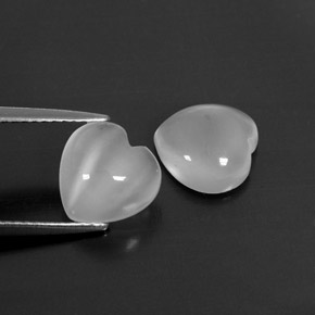  ct natürliche weißer Mondstein-Edelsteine, Transparent, Transparent / Lichtdurchlässig