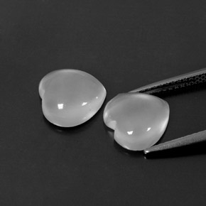  ct natürliche weißer Mondstein-Edelsteine, Transparent, Transparent / Lichtdurchlässig