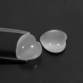  ct natürliche weißer Mondstein-Edelsteine, Transparent, Transparent / Lichtdurchlässig