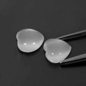  ct natürliche weißer Mondstein-Edelsteine, Transparent, Transparent / Lichtdurchlässig