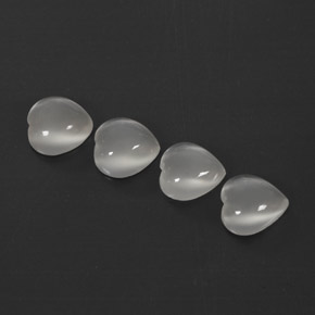  ct natürliche weißer Mondstein-Edelsteine, Transparent, Transparent / Lichtdurchlässig