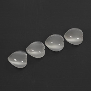  ct natürliche weißer Mondstein-Edelsteine, Transparent, Transparent / Lichtdurchlässig