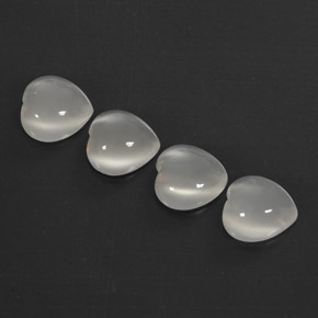  ct natürliche weißer Mondstein-Edelsteine, Transparent, Transparent / Lichtdurchlässig