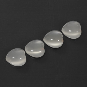  ct natürliche weißer Mondstein-Edelsteine, Transparent, Transparent / Lichtdurchlässig