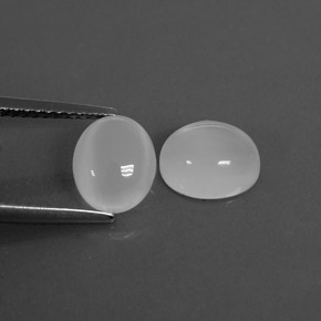  ct natürliche weißer Mondstein-Edelsteine, Transparent, Transparent / Lichtdurchlässig
