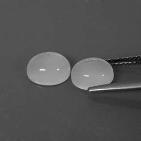  ct natürliche weißer Mondstein-Edelsteine, Transparent, Transparent / Lichtdurchlässig