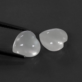  ct natürliche weißer Mondstein-Edelsteine, Transparent, Transparent / Lichtdurchlässig