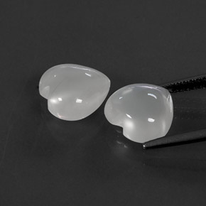  ct natürliche weißer Mondstein-Edelsteine, Transparent, Transparent / Lichtdurchlässig