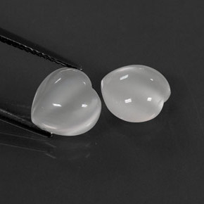  ct natürliche weißer Mondstein-Edelsteine, Transparent, Transparent / Lichtdurchlässig