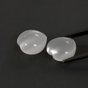  ct natürliche weißer Mondstein-Edelsteine, Transparent, Transparent / Lichtdurchlässig