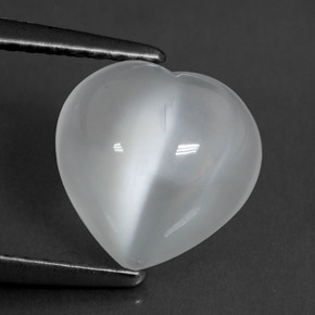 2,22 ctw natürlicher weißer Mondstein, Transparent, Transparent / Lichtdurchlässig