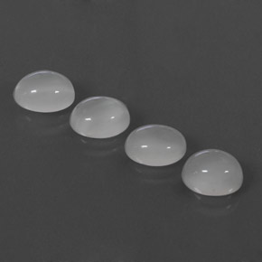  ct natürliche weißer Mondstein-Edelsteine, Transparent, Transparent / Lichtdurchlässig